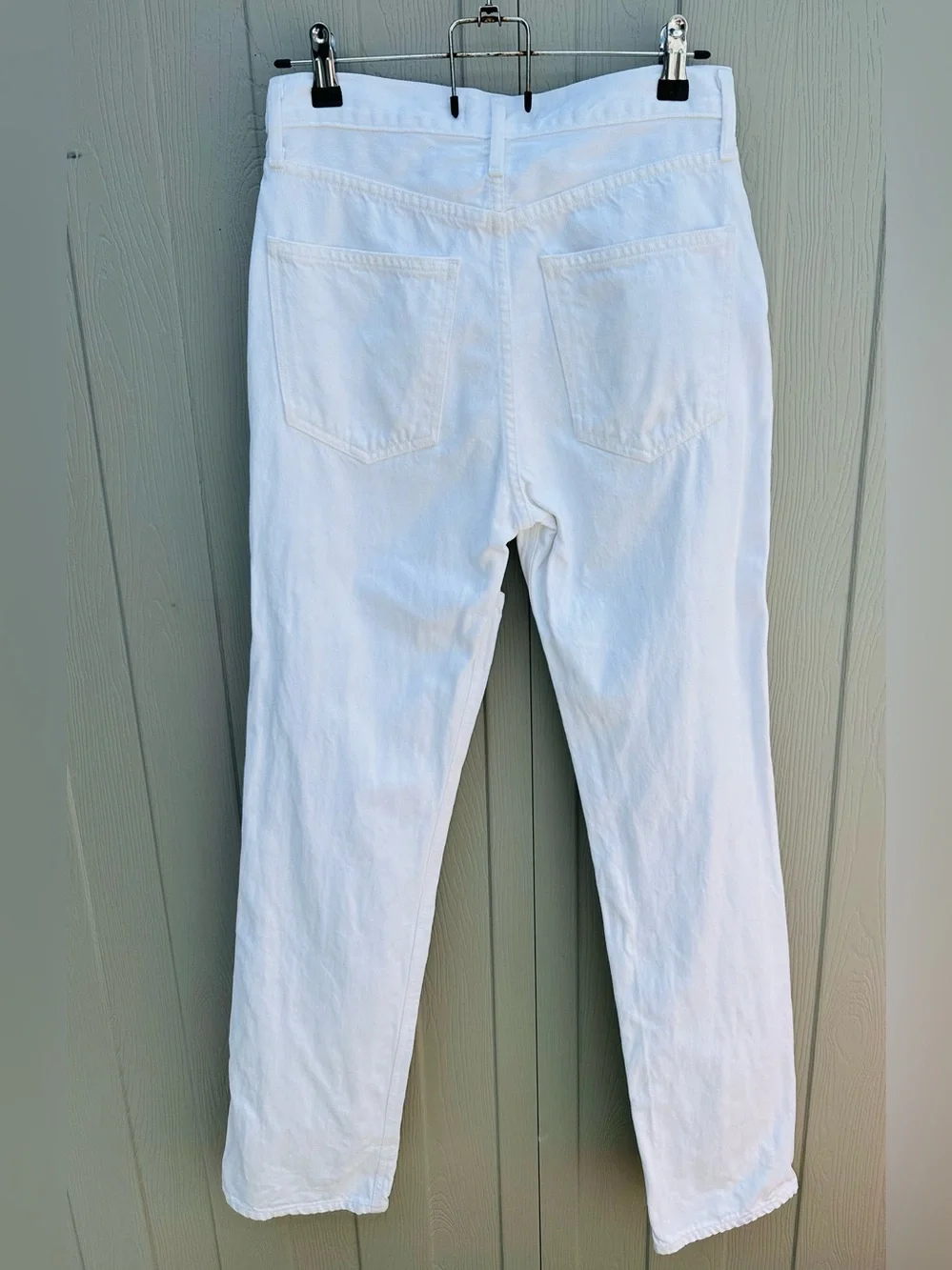 Agolde Lana Slice Jeans Button Fly White Size 25